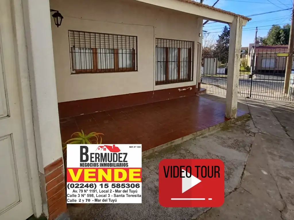 Chalet de 2 amb al frente a la venta, calle 42 entre 6 y 7 Santa Teresita APTO CREDITO!