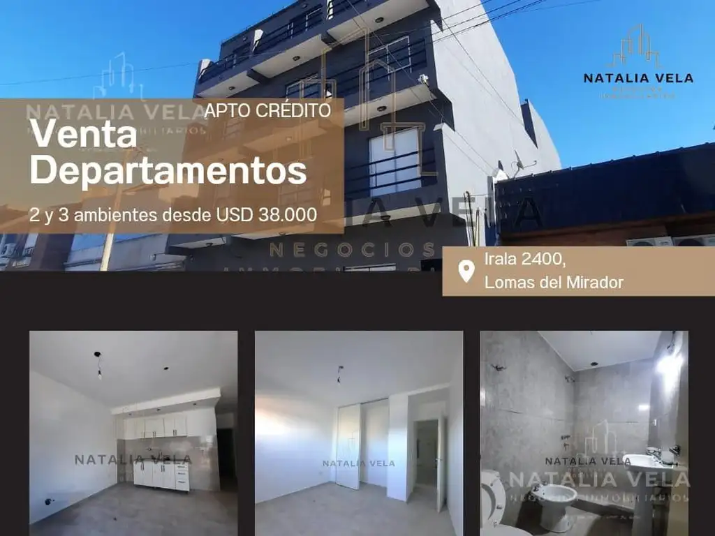 VENTA Dptos 2 y 3 amb a estrenar Lomas del Mirador APTO CRÉDITO