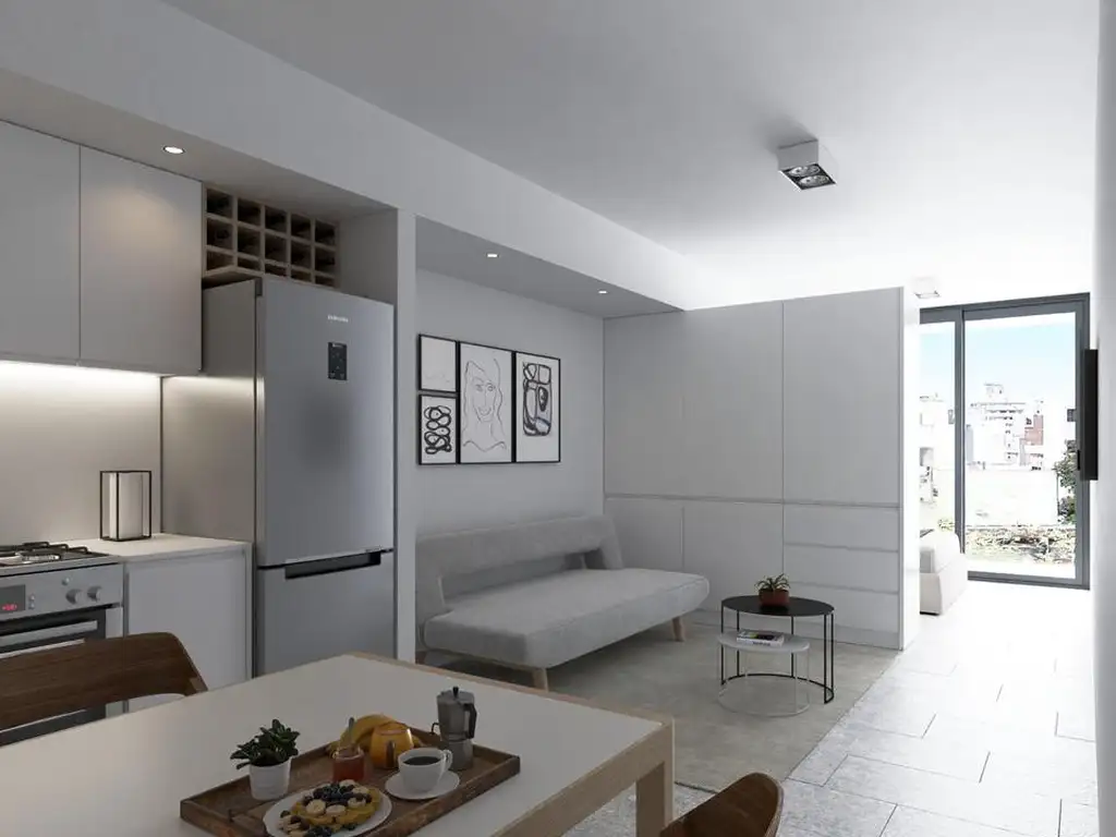 Venta departamento monoambiente con balcón al frente - Barrio Lourdes