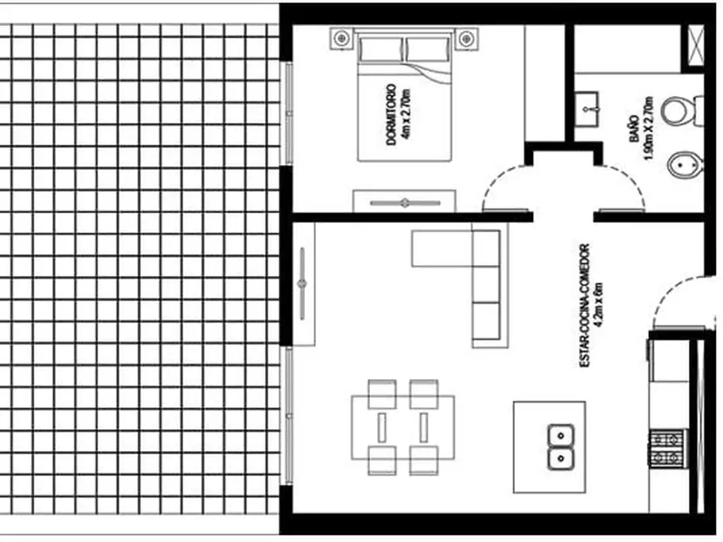 VENTA - Departamento - 1 Dormitorio con Patio - Refinerías, Rosario