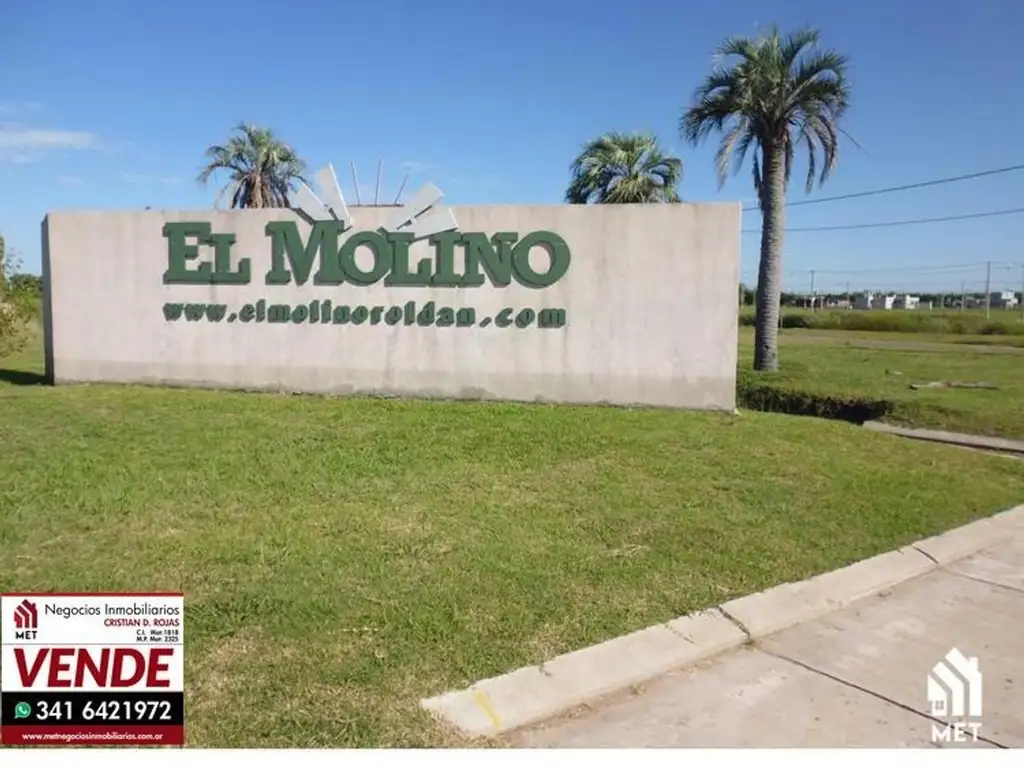 LOTES EN BARRIO ABIERTO EL MOLINO - ROLDAN