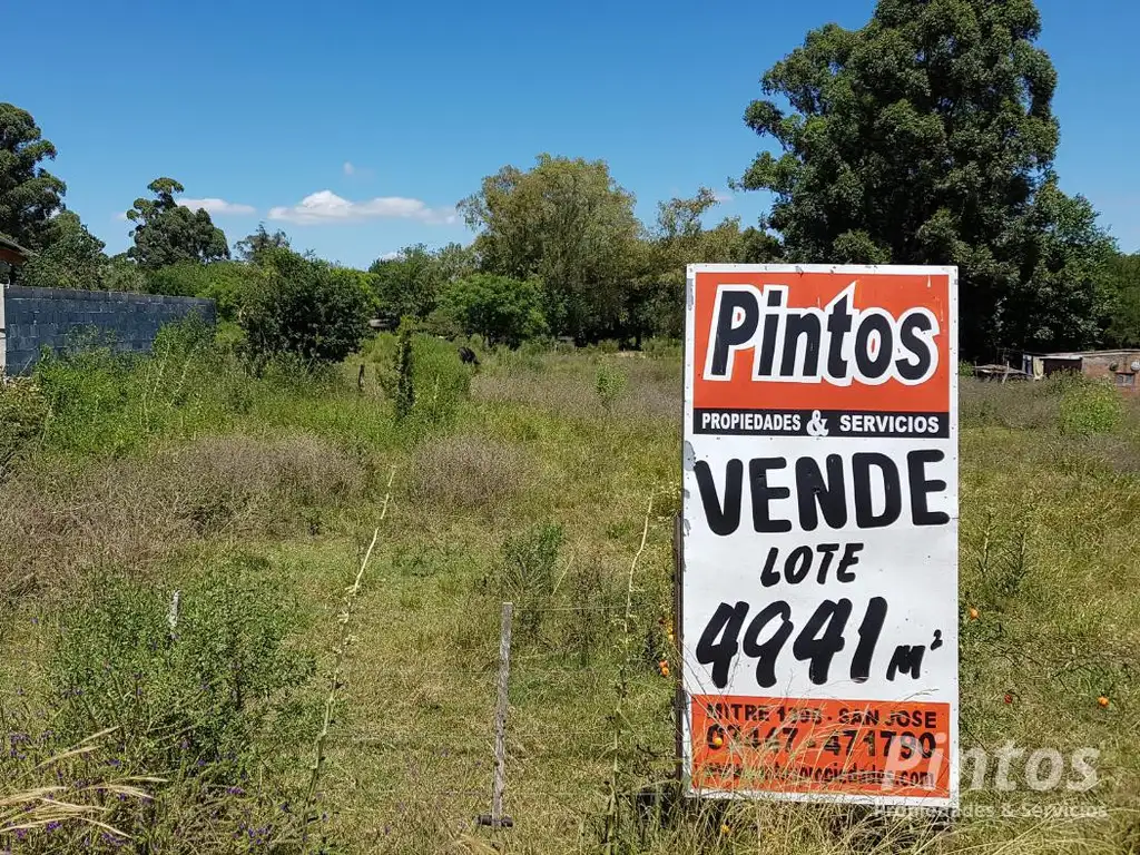 Terreno sobre Entre Rios esquina Premat. OPORTUNIDAD en San José. Entre Rios