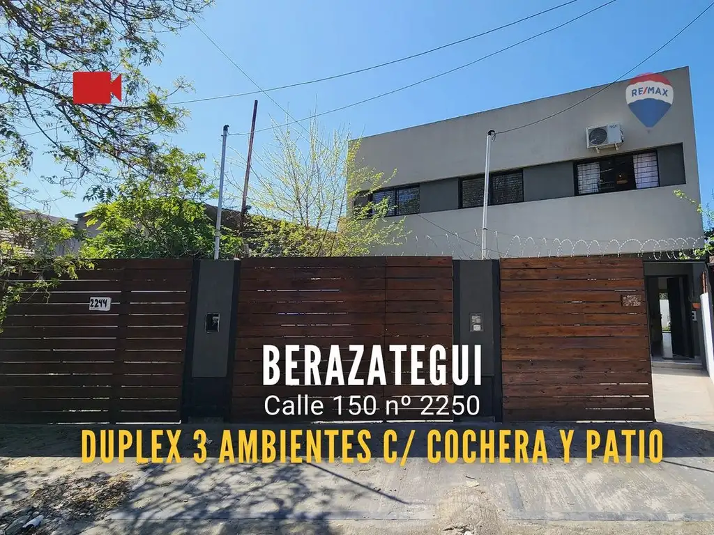 VENTA DUPLEX 3 AMB C/ COCHERA Y PATIO- BERAZATEGUI