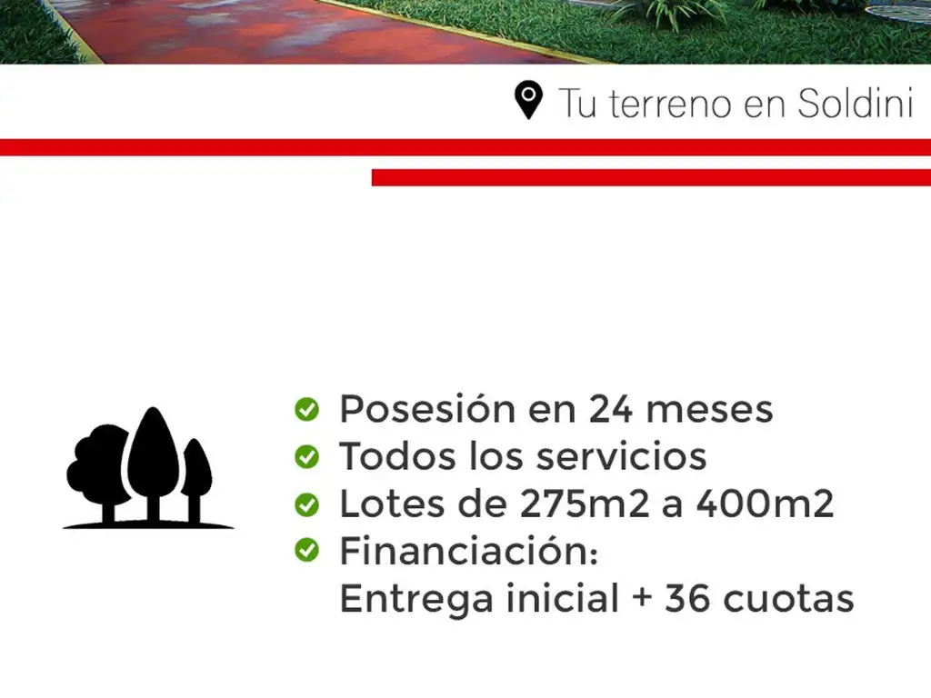 venta terreno en Soldini Financiacion directa