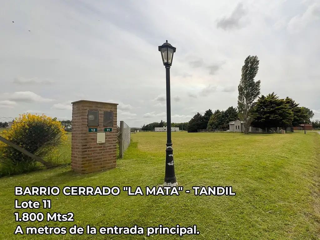 VENTA LOTE "BARRIO CERRADO LA MATA" -  TANDIL