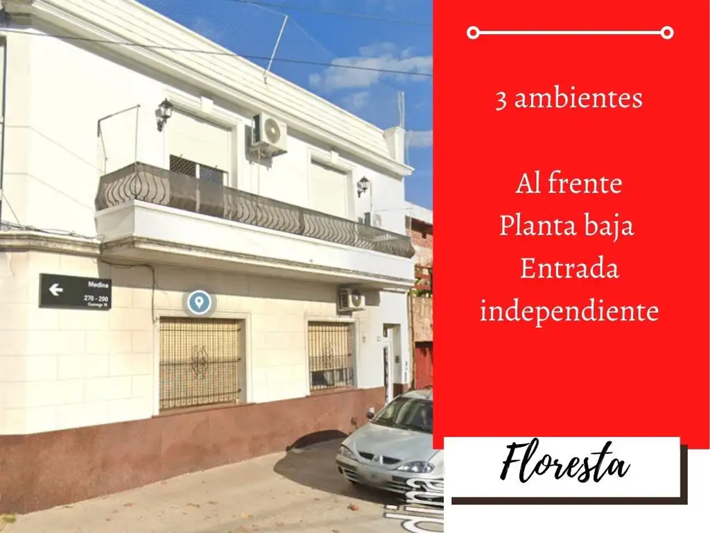 VENTA depto. tipo casa 3 ambientes al frente, entrada independiente.