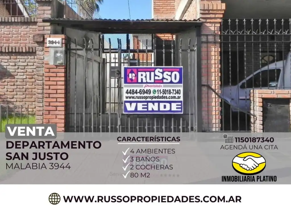 Venta Departamento 4 Ambientes San Justo