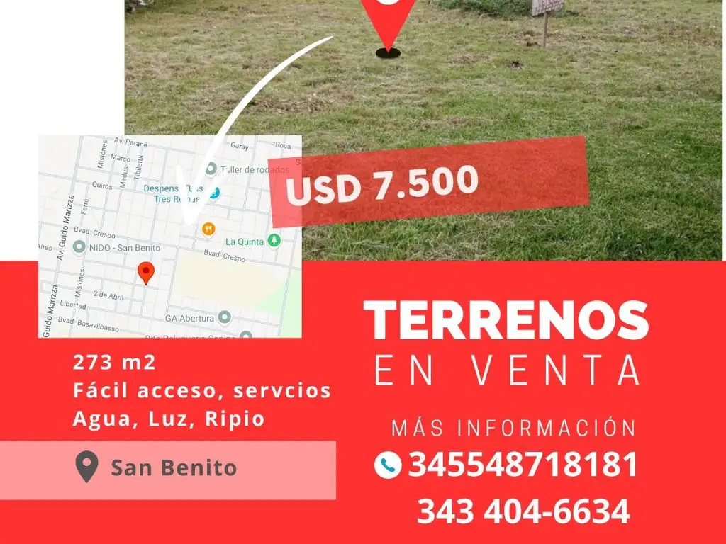 Se venden terrenos en san Benito