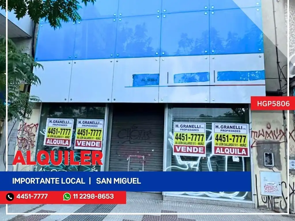 Local - Alquiler - Argentina, San Miguel - Av. Pres.  Juan Domingo Per?n 1100