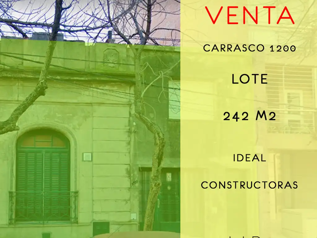 C&P Inmobiliaria vende: Arroyito, Carrasco 1200, maximo 10 mts altura.-