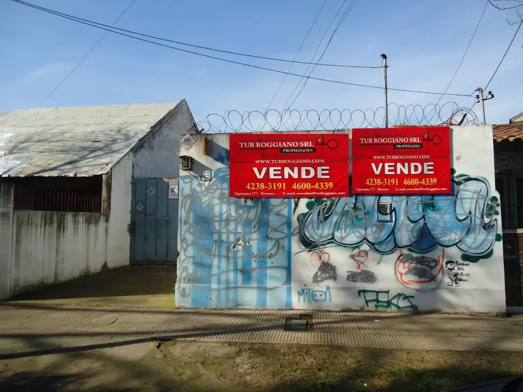 VENTA DE LOTE CON MEJORAS PARA COCHERAS Y DEPOSITO EN BURZAC