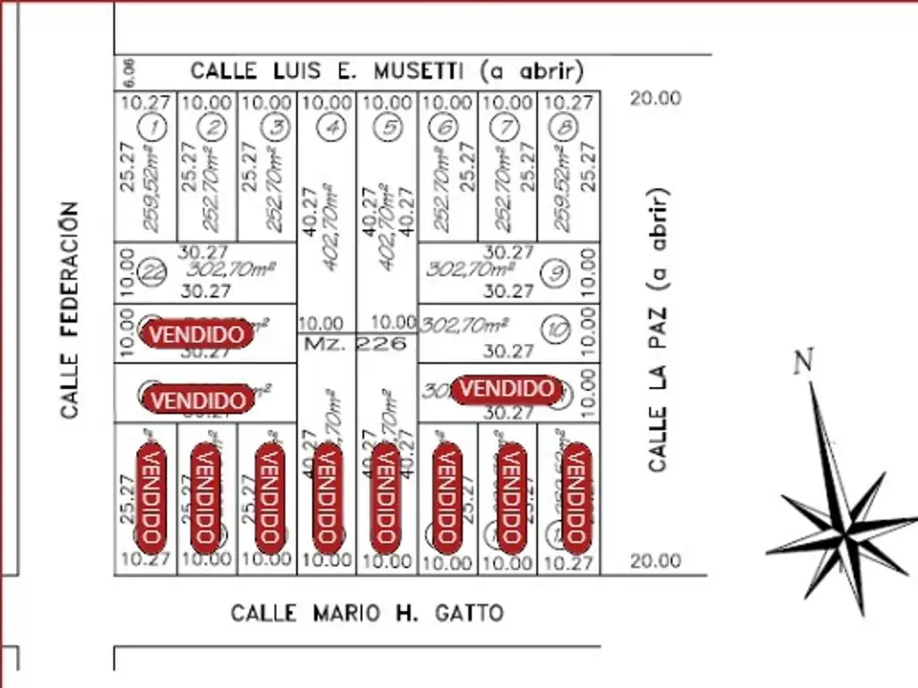 Terrenos en Federación y Mario Gatto