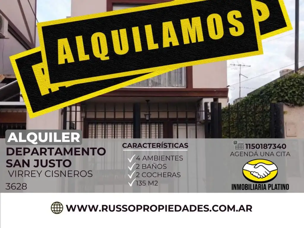 Alquiler triplex San Justo 4 ambientes