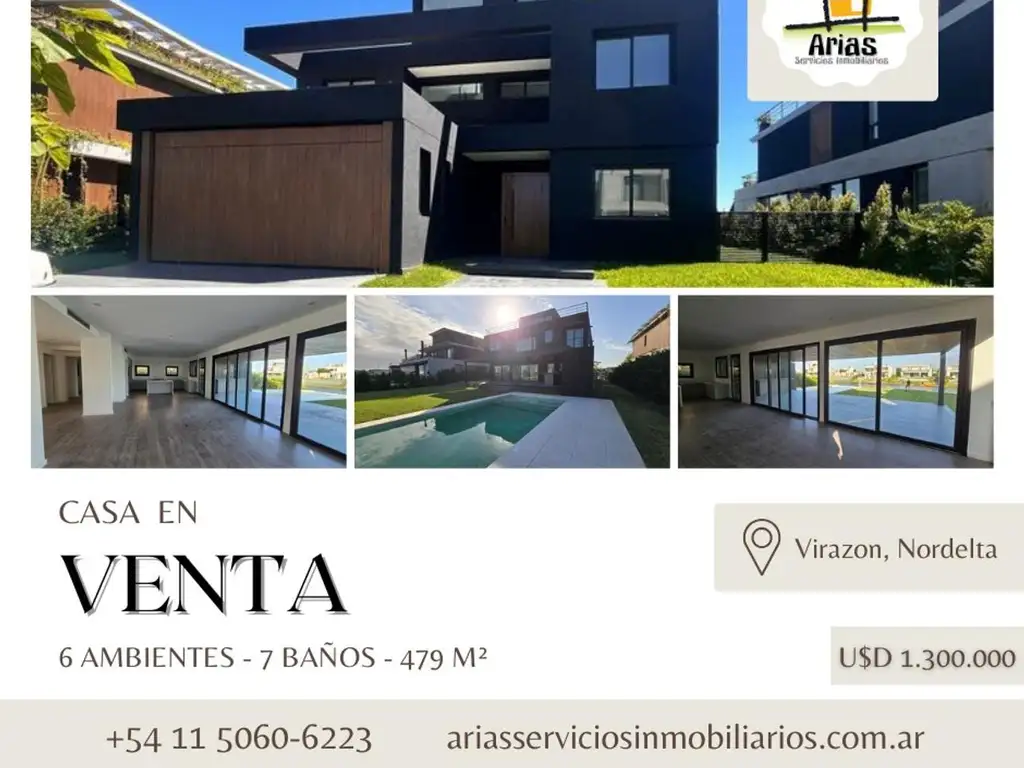 Casa EN VENTA al agua - Barrio Virazon, Nordelta