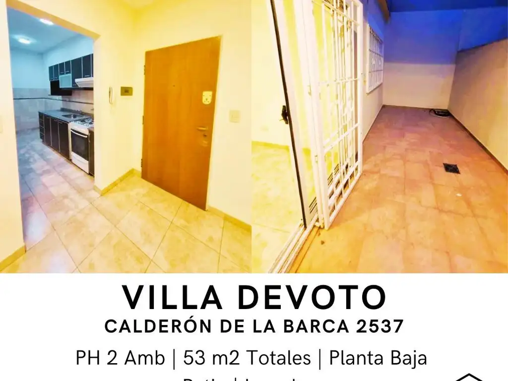 VENTA PH 2 AMB CON PATIO y LAVADERO EN VILLA DEVOTO