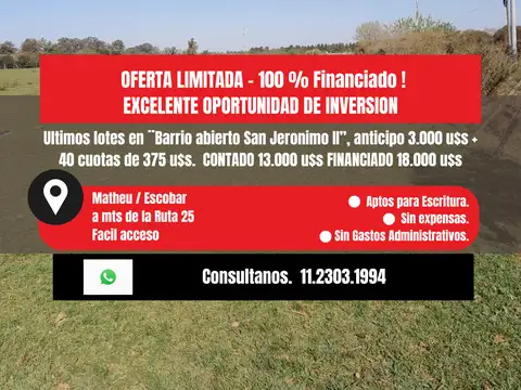 Terreno en venta en Pilar