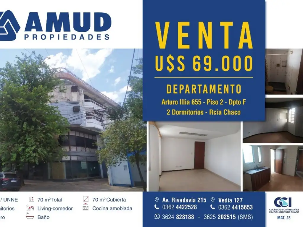 DEPARTAMENTO 3 AMBIENTES - CENTRO, RESISTENCIA