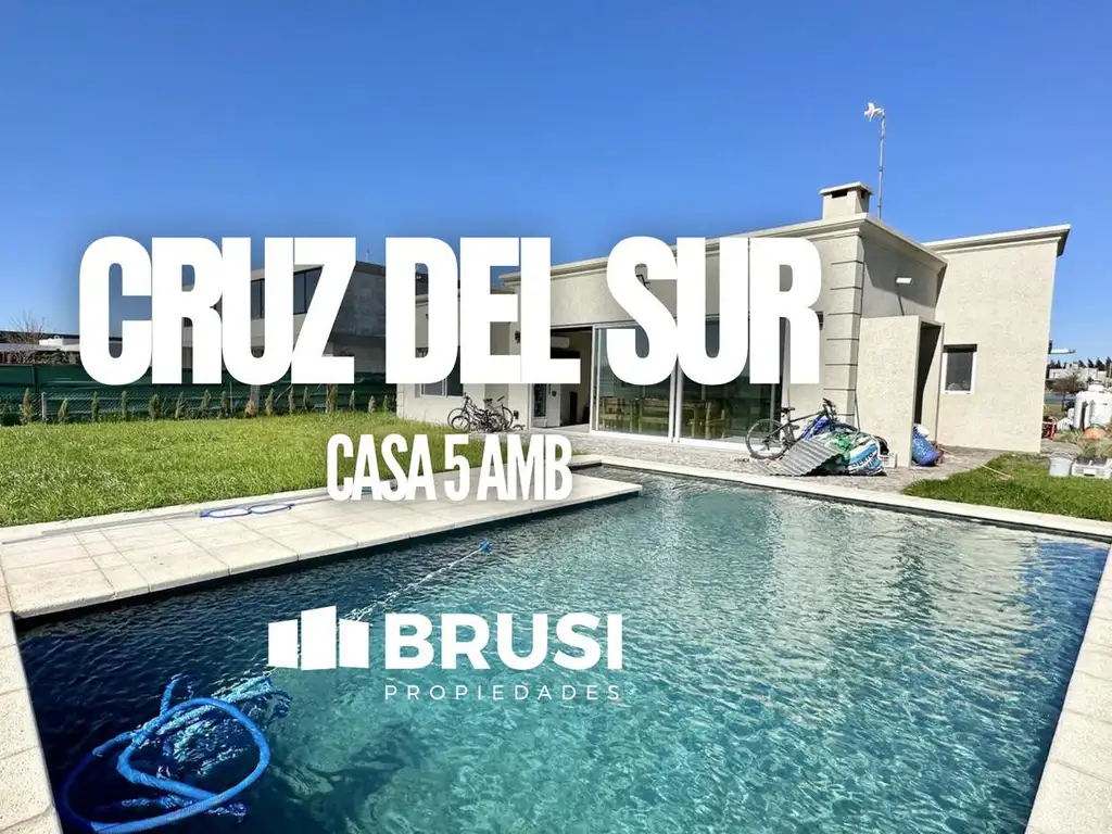 Casa en venta 4 ambientes en una planta con pileta -  Barrio Privado Cruz del Sur