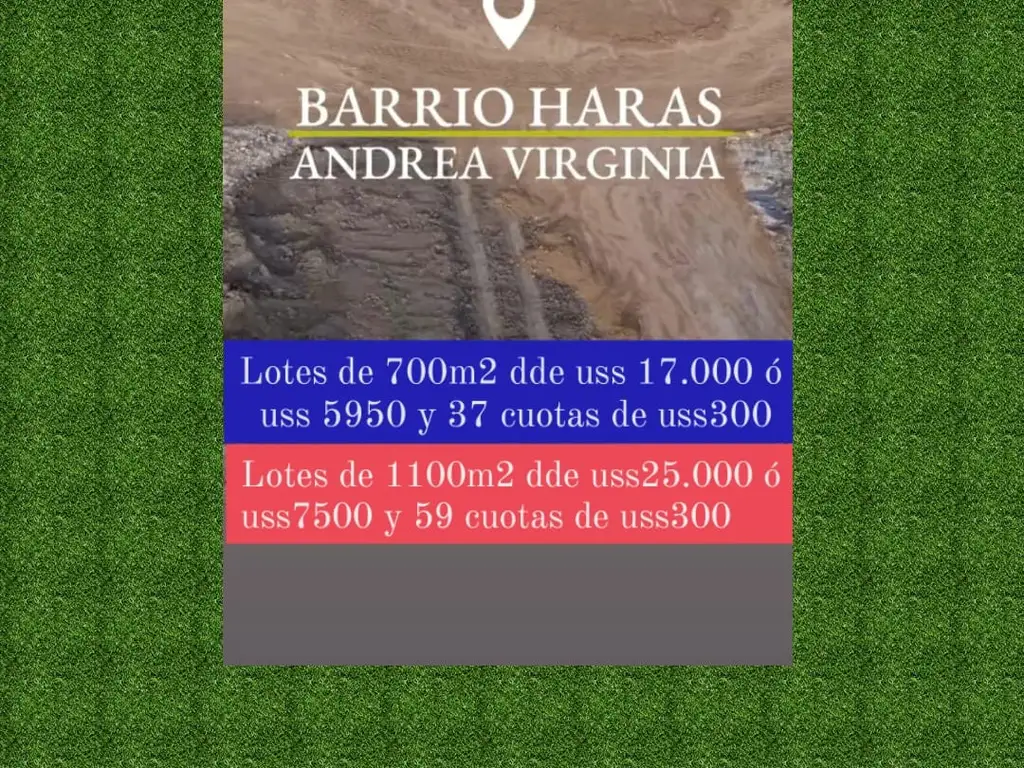 En Venta En Nuevo Emprendimiento Barrio Cerrado Haras Andrea Virgina Lotes Desde 700m2 Amplia Financ