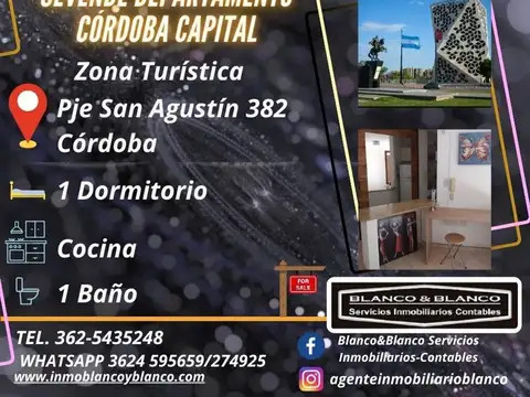 Departamento en Venta de un dormitorio en Córdoba capital