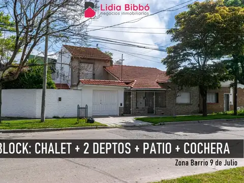 CHALET + 2 DEPARTAMENTOS CON PATIO Y COCHERA