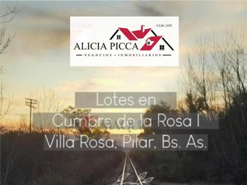 LOTES EN VENTA BARRIO SEMI CERRADO - CUMBRE DE LA ROSA -