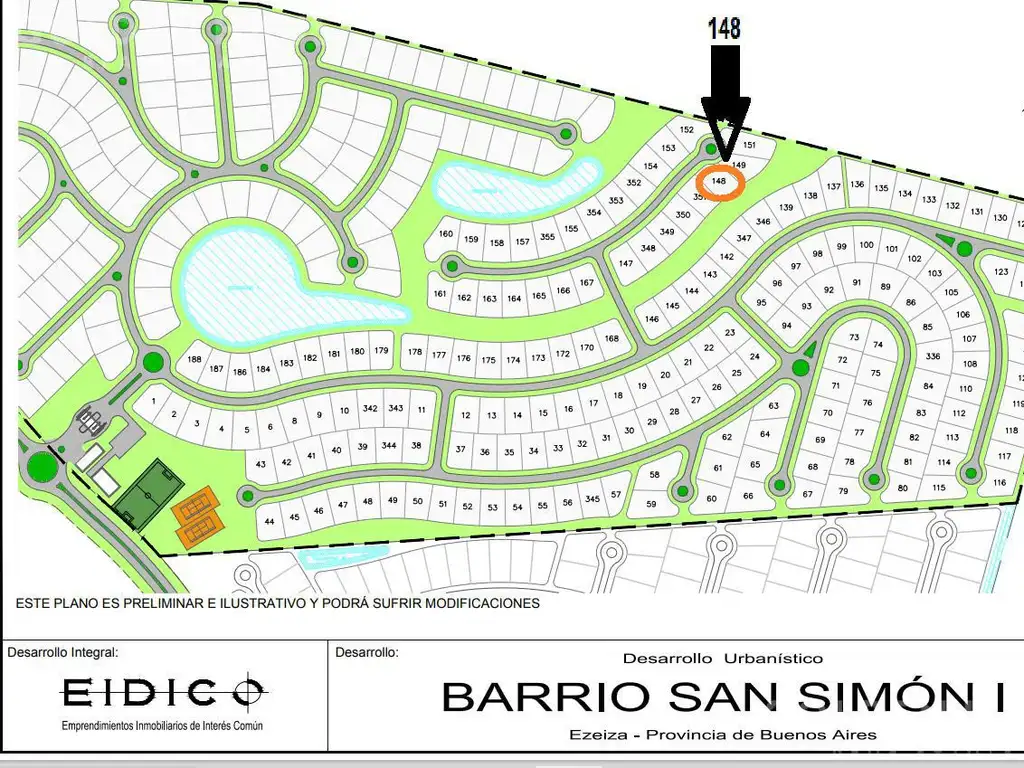 Lote 653M2 más pulmón verde trasero en San Simon.