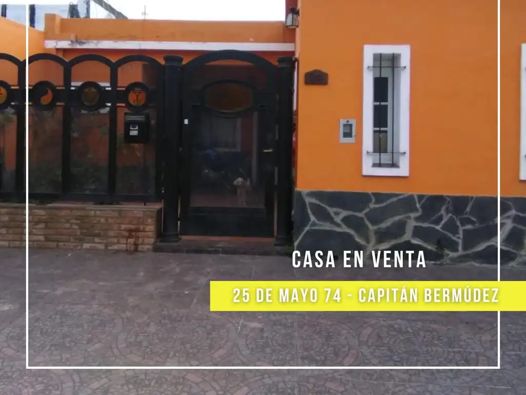 Casa de tres dormitorios céntrica en Capitán Bermúdez