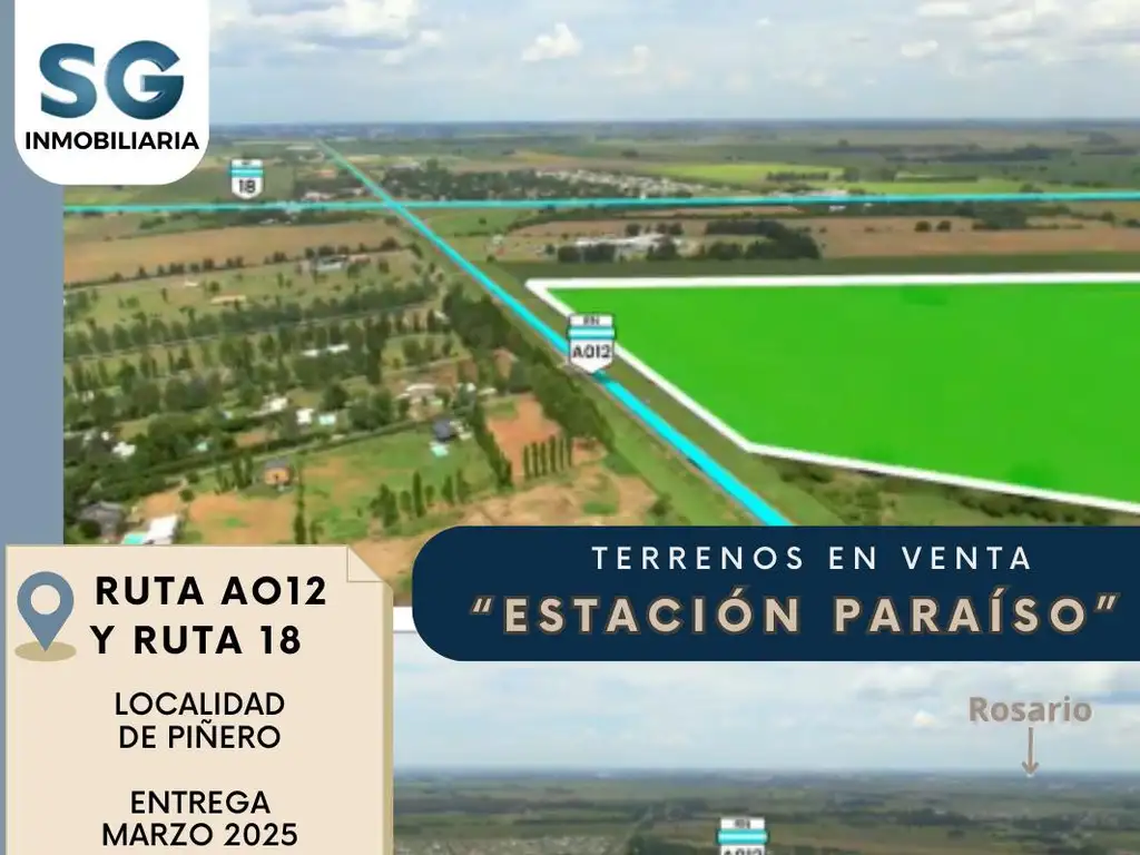 ¡OPORTUNIDAD DE INVERSIÓN! - Terrenos en Venta - Ruta Nacional AO12 Y Ruta 18