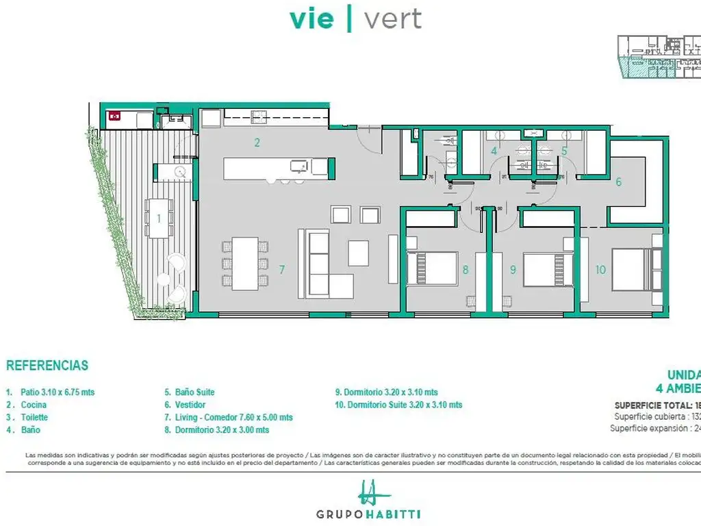 Espectacular unidad de 4 ambientes en VIE VERT