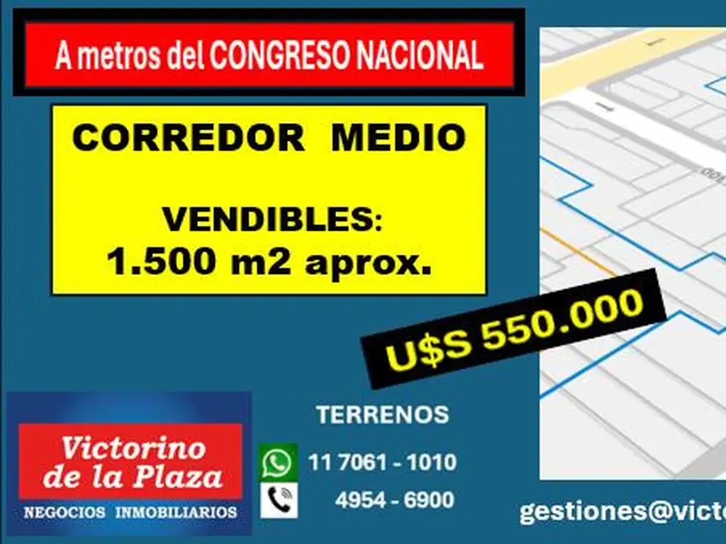 Terreno en Venta Congreso - 2400 m² Construibles, Desarrollos Residenciales y/o Comerciales