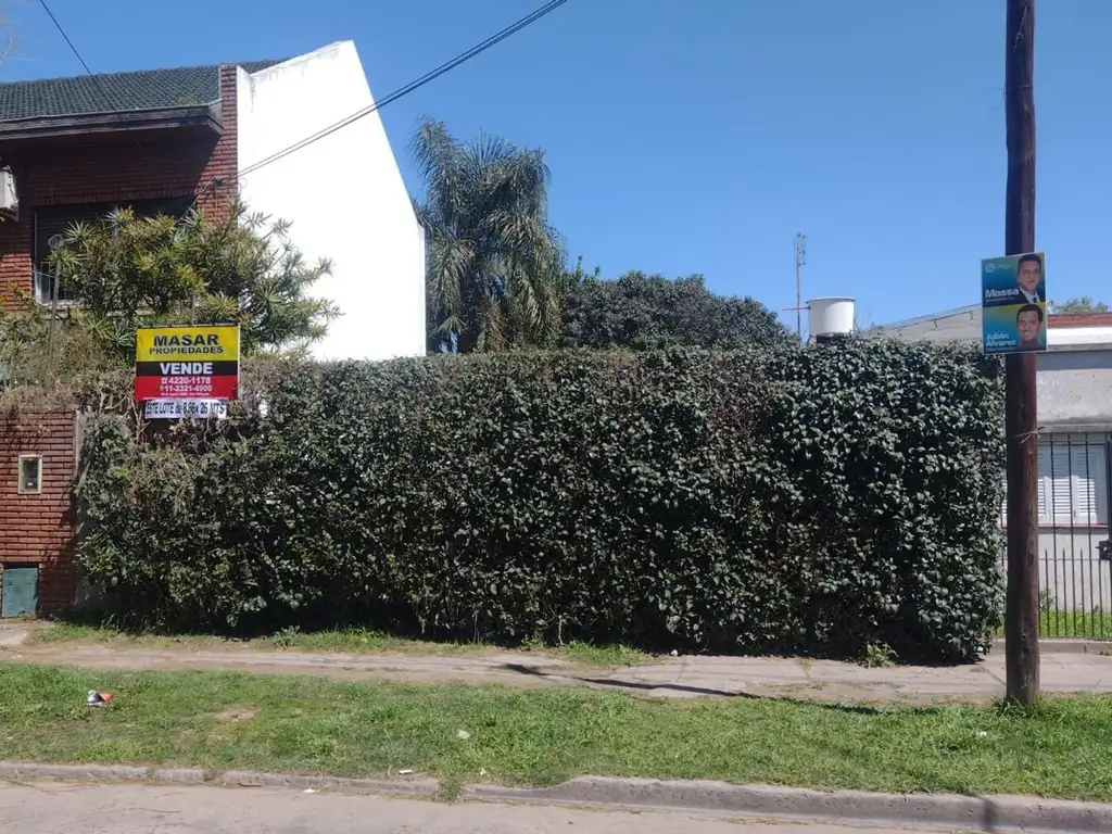 LOTE BALDIO EN BUENA ZONA A 100 MTS DE ESTACION MT. CHINGOLO