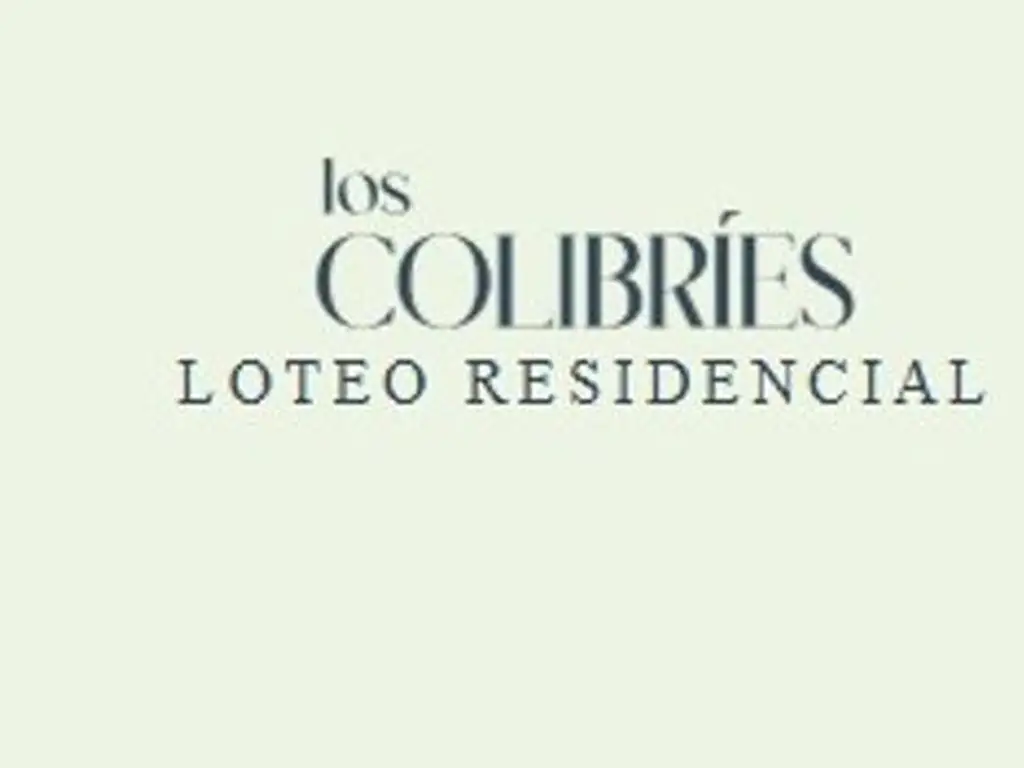 Se vende lote de contado en  Loteo  Los Colibries