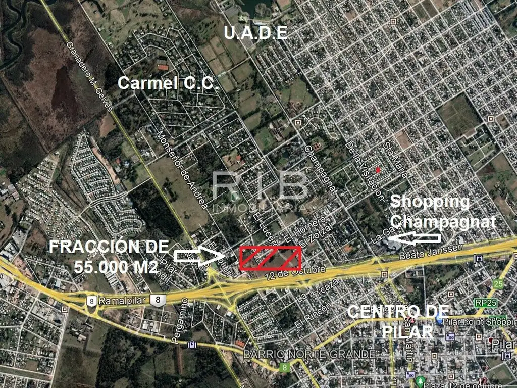 Fracción de 55000 m2 sobre Panamericana