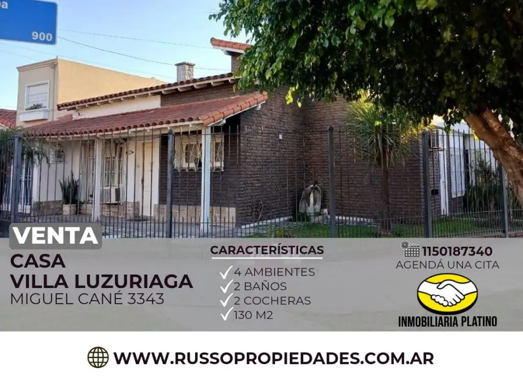 Venta Casa 4 Ambientes Villa Luzuriaga