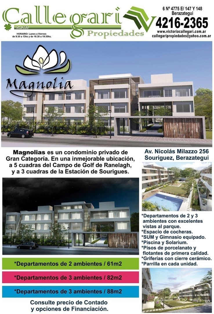 MAGNOLIAS - Berazategui - 1, 2 y 3 dormitorios - En construcción - Marzo  2021 - Argenprop