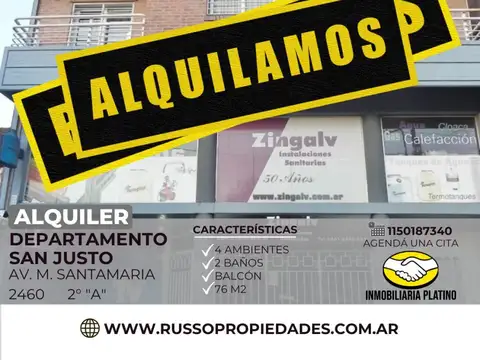 Alquiler Departamento 4 Ambientes San Justo