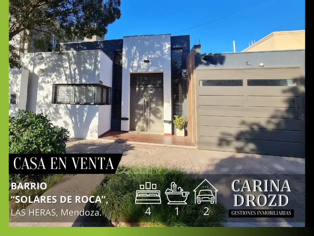 Hermosa Casa en Venta, Barrio Solares de Roca, Las Heras