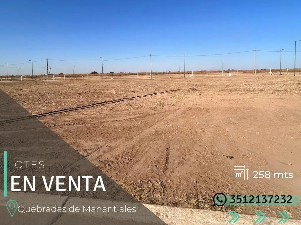 LOTE APTO DUPLEX  - QUEBRADAS DE MANANTIALES