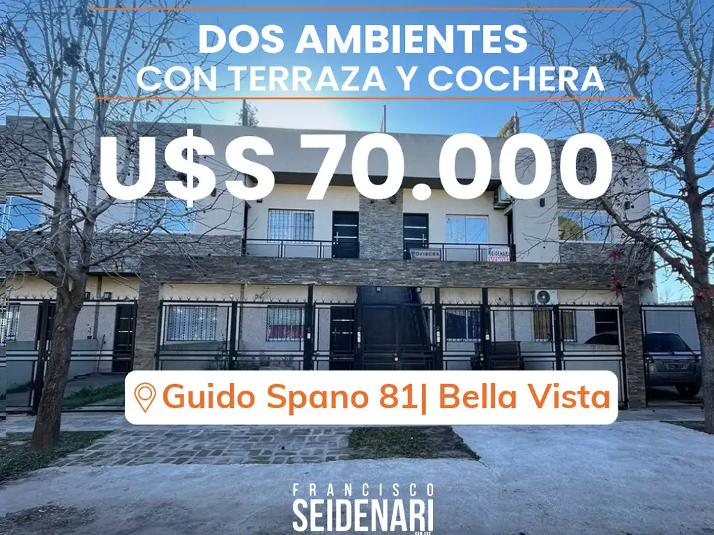 VENTA DOS AMBIENTES CON TERRAZA - BELLA VISTA -