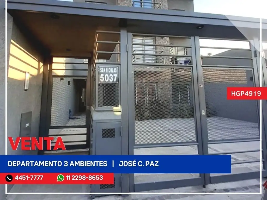 Departamento - Venta - Argentina, José C Paz - San Nicolas 5000