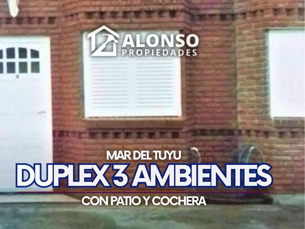 DUPLEX 3 AMBIENTES CON PATIO Y COCHERA - A METROS DEL MAR