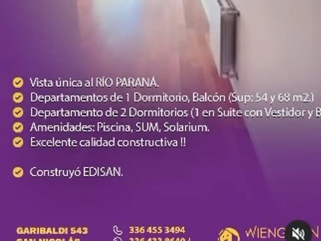 Dpto de dos dormitorios en Edificio Puerto de Palos