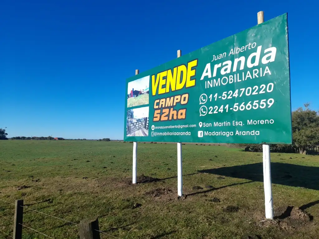 CAMPO EN VENTA      12 HECTAREAS                 GRAL JUAN MADARIAGA