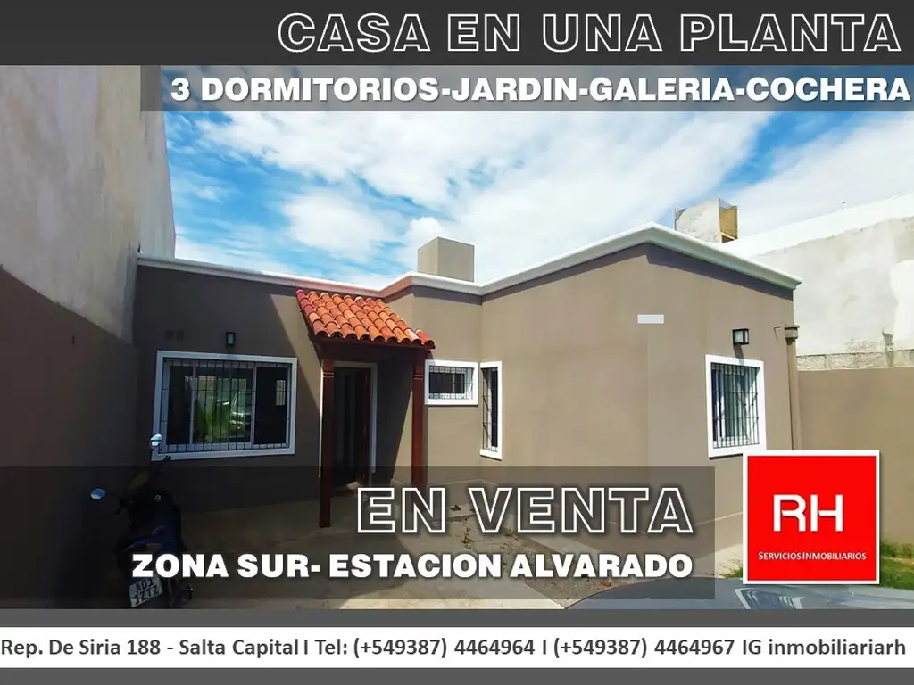 CASA 3 DORMITORIOS- ESTACION ALVARADO- VENTA