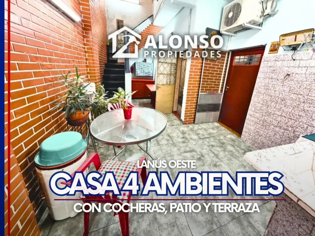 CASA 4 AMBIENTES c/ PATIO EN VENTA EN LANÚS