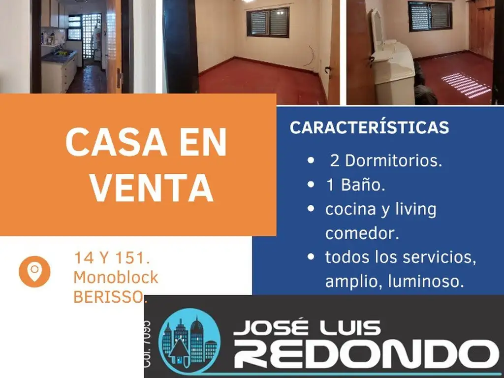 GRAN OPORTUNIDAD  VENTA DEPTO 14 Y 151 BERISSO-