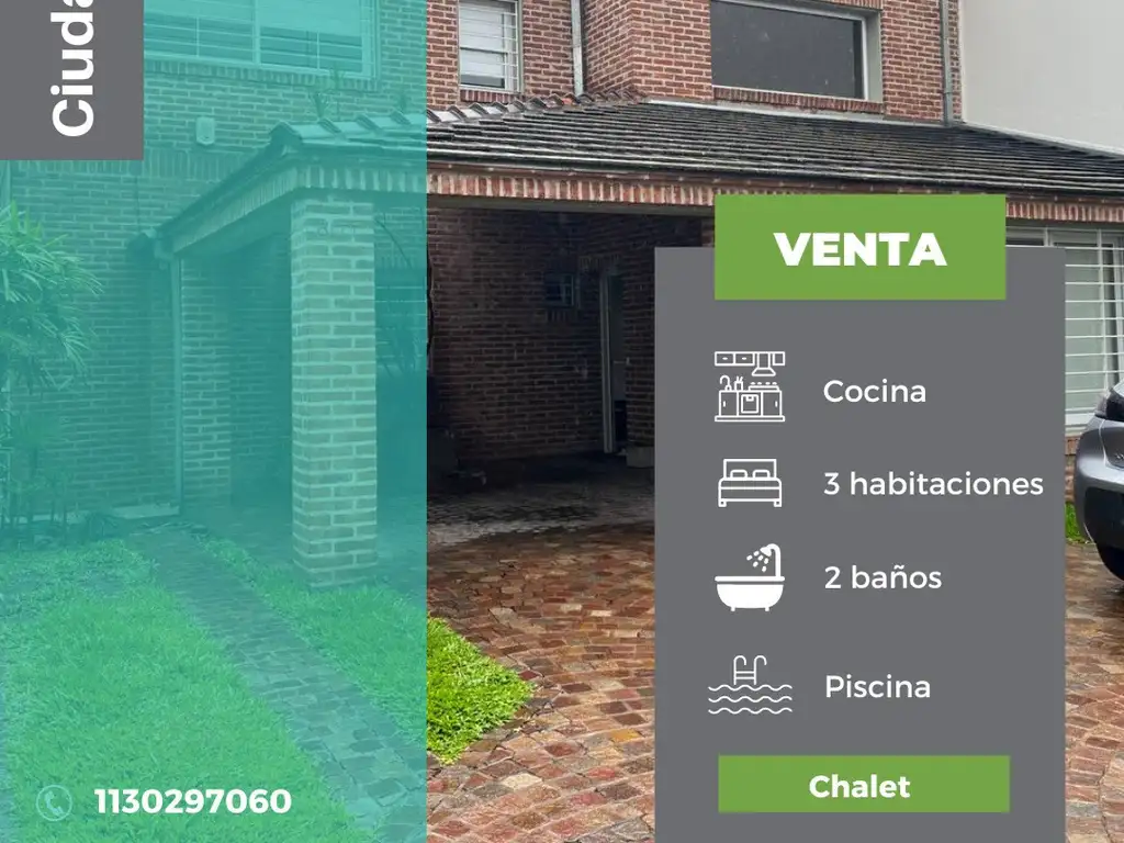 Casa Chalet  en Venta en Ciudad Jardin, Tres de Febrero, G.B.A. Zona Oeste