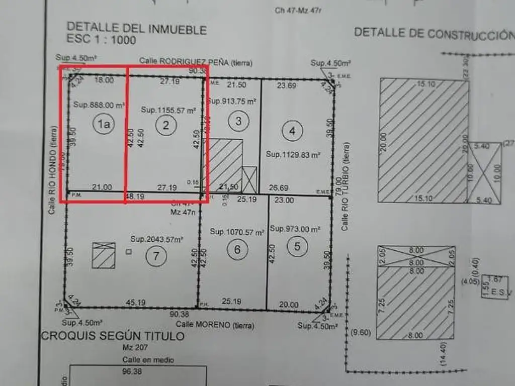 Lote en San Vicente sobre la calle Rodriguez Peña