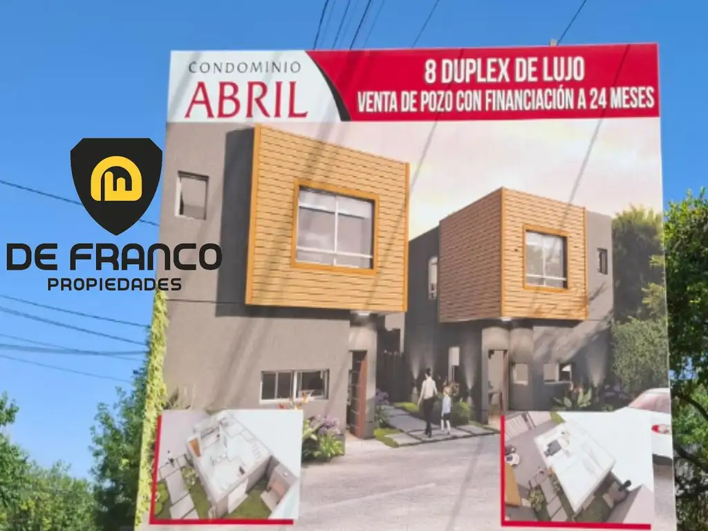 DUPLEX VENTA MUÑIZ - 3 AMB - PATIO - PARRILLA - GARAGE -CONDOMIO ABRIL